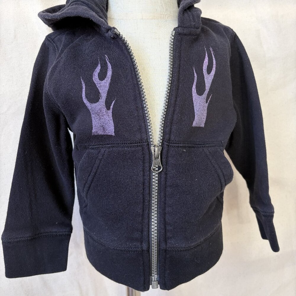 18-24 M Vintage Biker Flame Zip Up